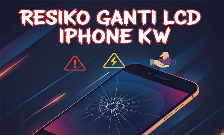 resiko ganti lcd iphone kw