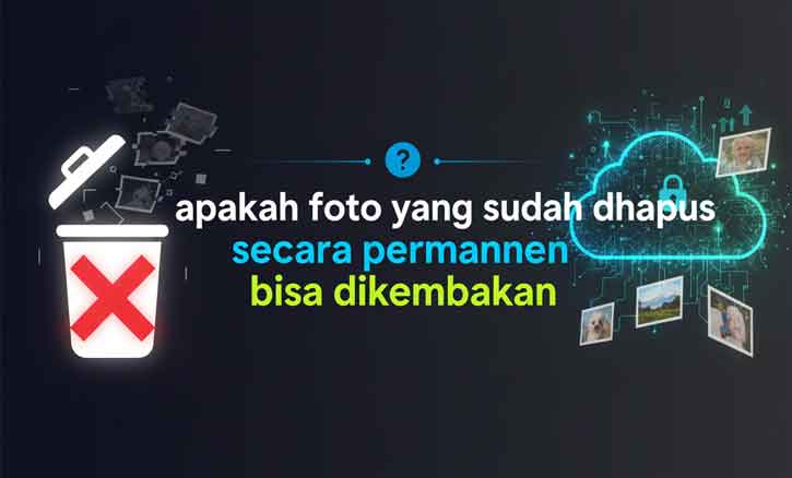 apakah foto yang sudah dihapus secara permanen bisa dikembalikan