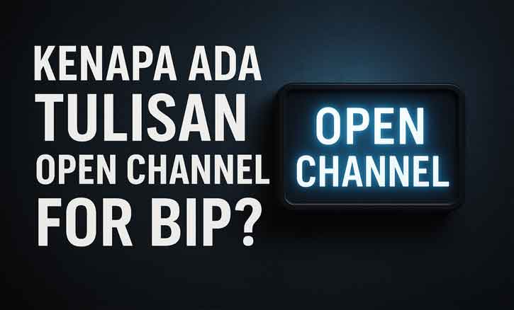 kenapa ada tulisan open channel for bip