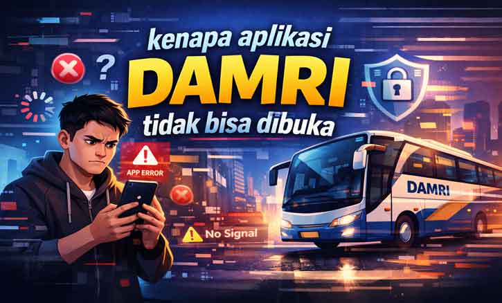 kenapa aplikasi DAMRI tidak bisa dibuka di HP dan cara mengatasinya dengan mudah
