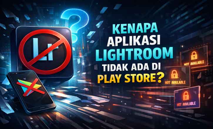 Penyebab Lightroom tidak muncul di Play Store karena perangkat tidak kompatibel atau sistem error