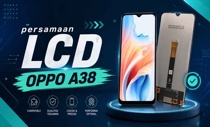 persamaan lcd oppo a38 dengan tipe lain dan perbandingan konektor fleksibel